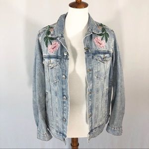Denim Embroidered Jacket size 10